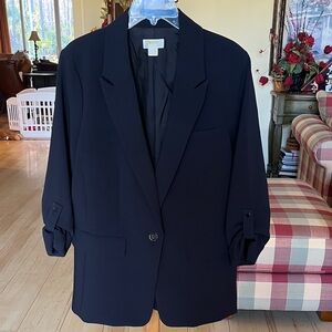 Maeve by Anthropologie Elegant Black Women's Navy Blazer size 14